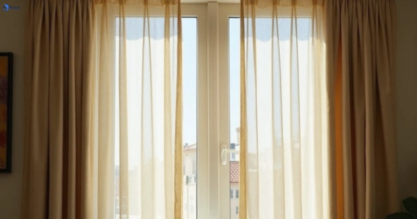 Dusty and dull curtains in seaholme-vic before steam cleaning